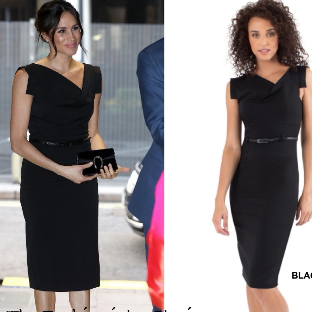 Black Halo Black Midi Dress
